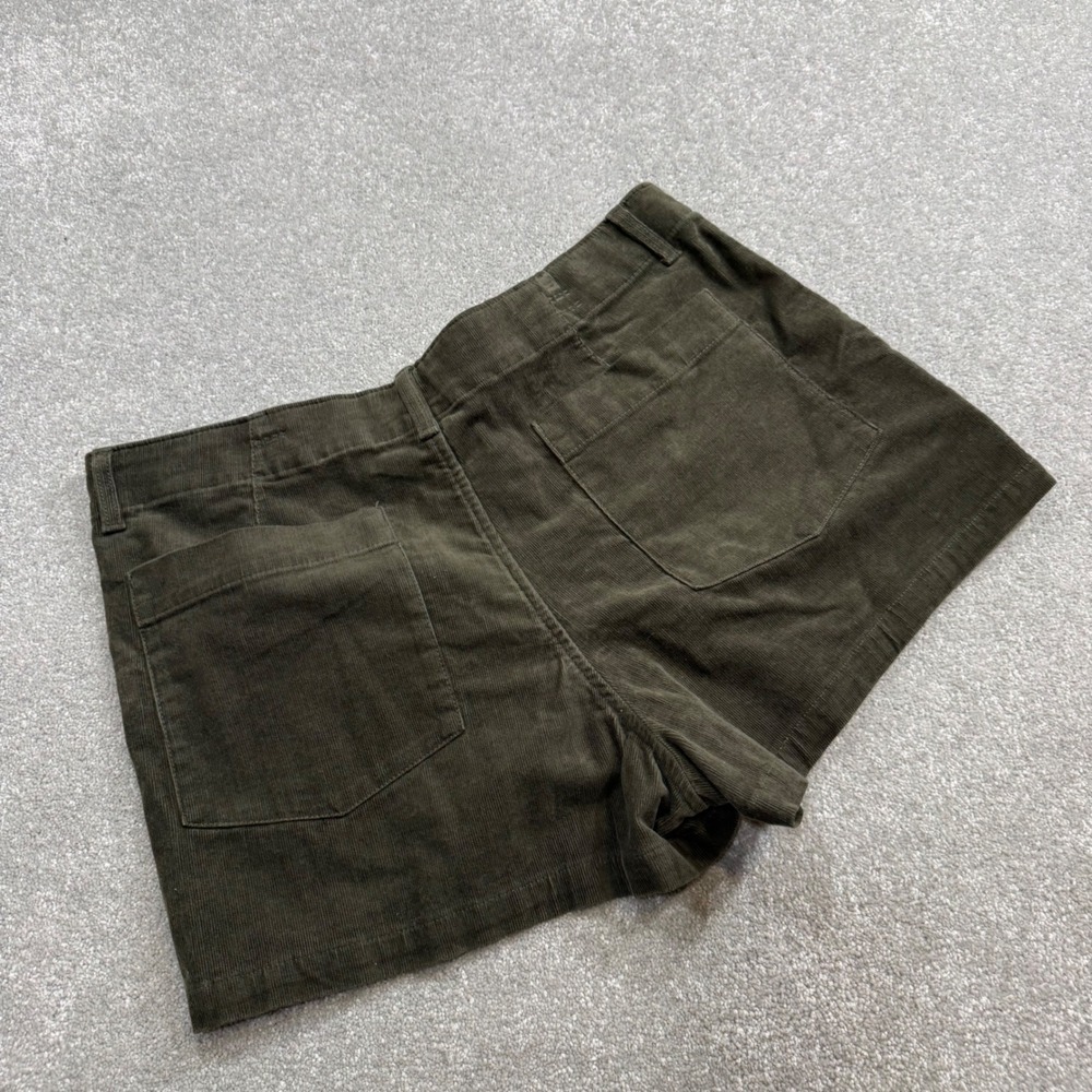 Outerknown Corduroy Utility Shorts Organic Cotton NWT Olive Green Fine Wale Sz12 - Picture 3 of 13